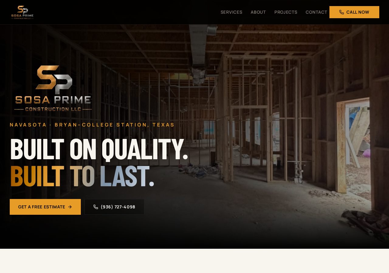 Sosa Prime Construction website preview